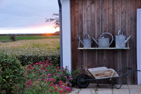 déco et soleil couchant